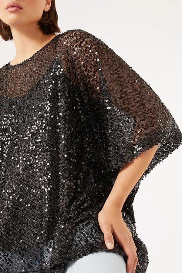 ALIGI SEQUINED MESH TOP