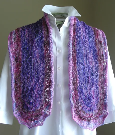 Crape Myrtle Shawl and Scarf Knitting Pattern