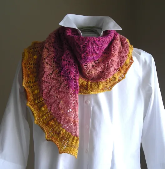 Crape Myrtle Shawl and Scarf Knitting Pattern