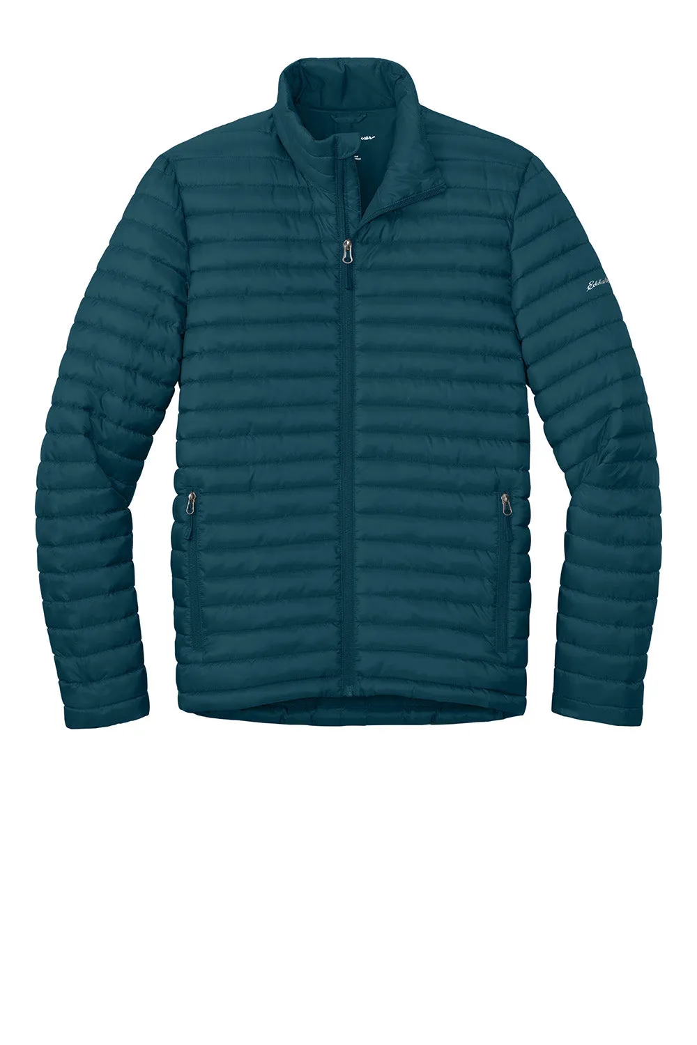 Eddie Bauer Mens Packable Quilted Water Resistant Full Zip Jacket - Adriatic Blue - New