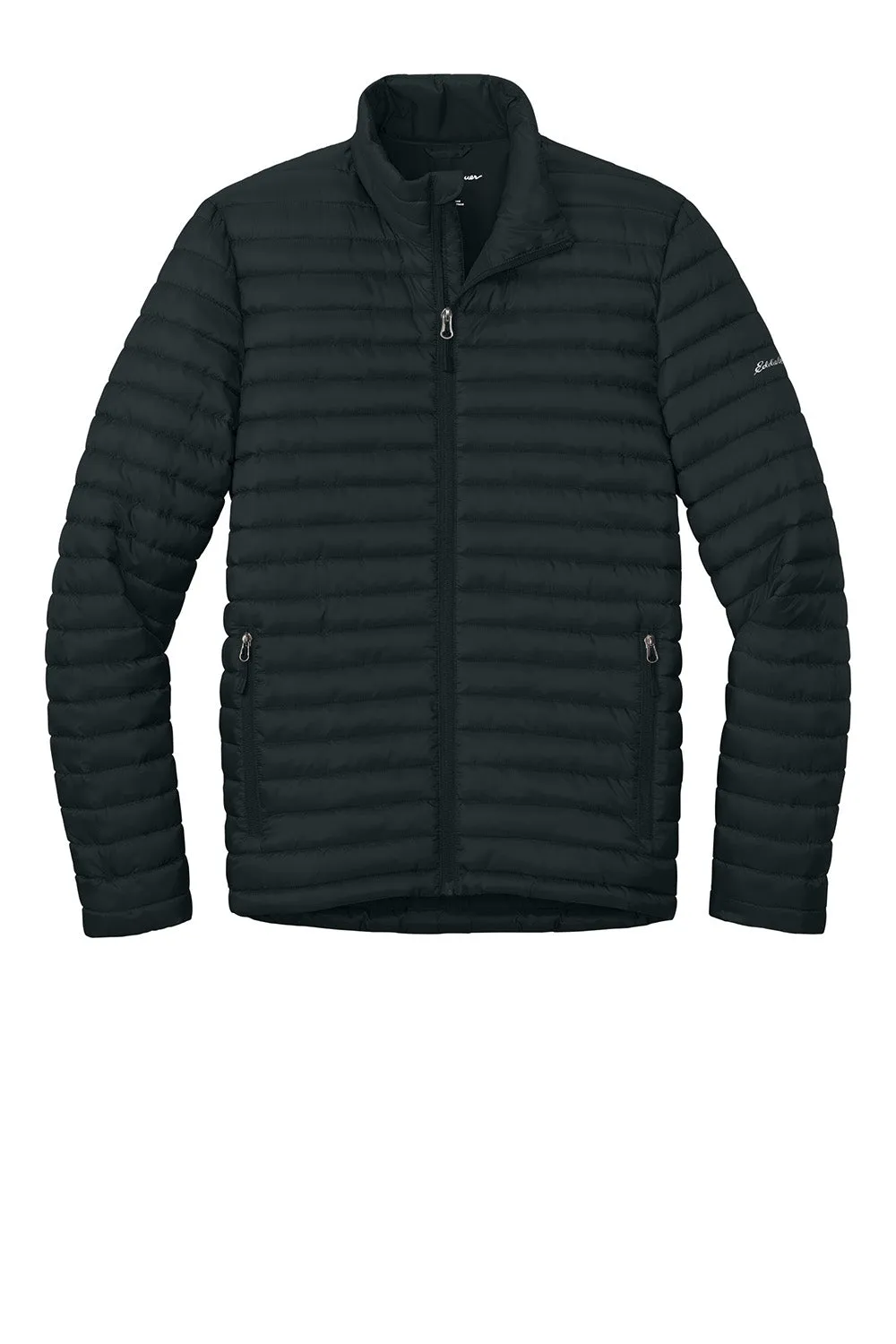 Eddie Bauer Mens Packable Quilted Water Resistant Full Zip Jacket - Black - New