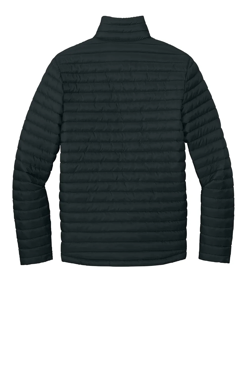Eddie Bauer Mens Packable Quilted Water Resistant Full Zip Jacket - Black - New