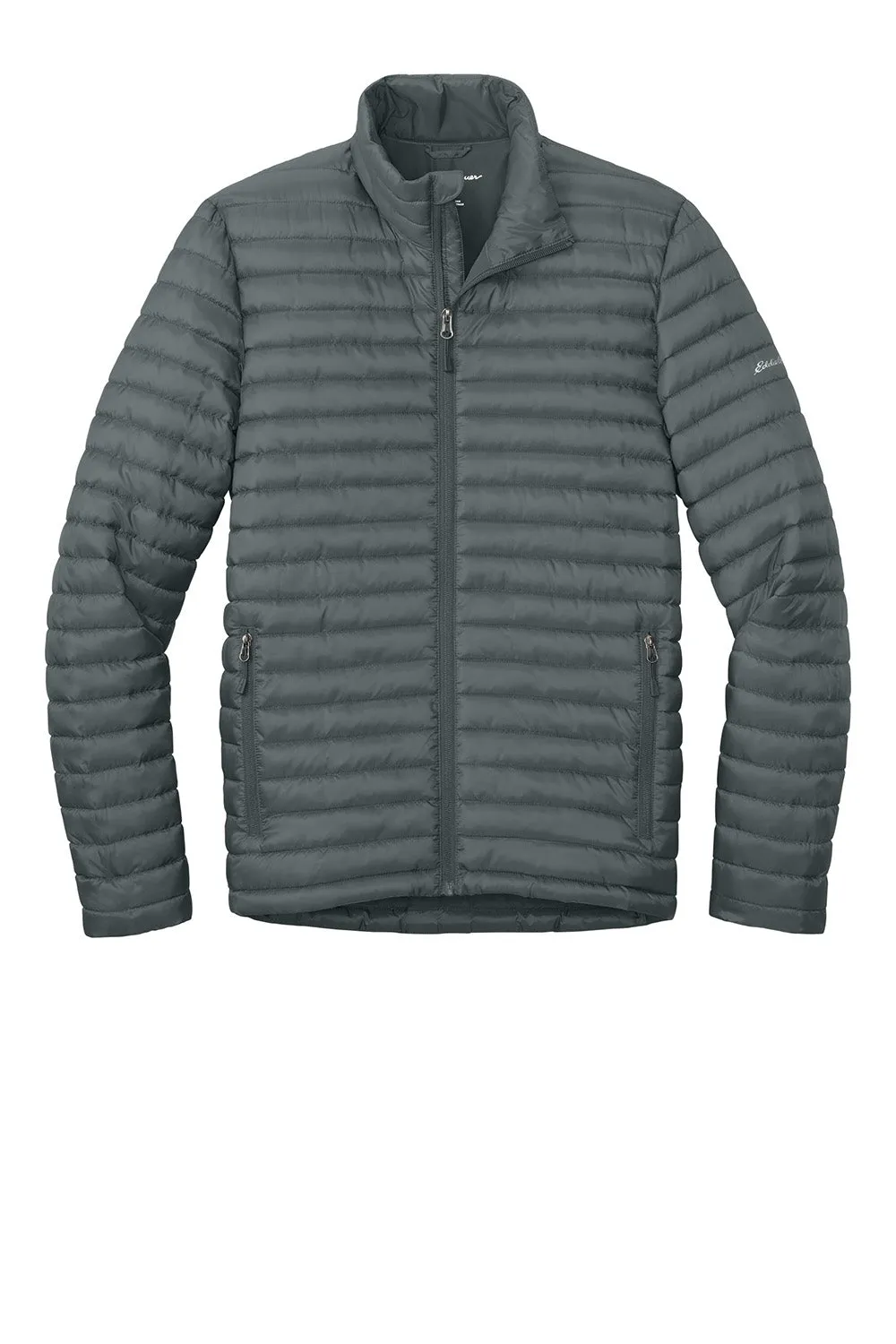Eddie Bauer Mens Packable Quilted Water Resistant Full Zip Jacket - Metal Grey - New