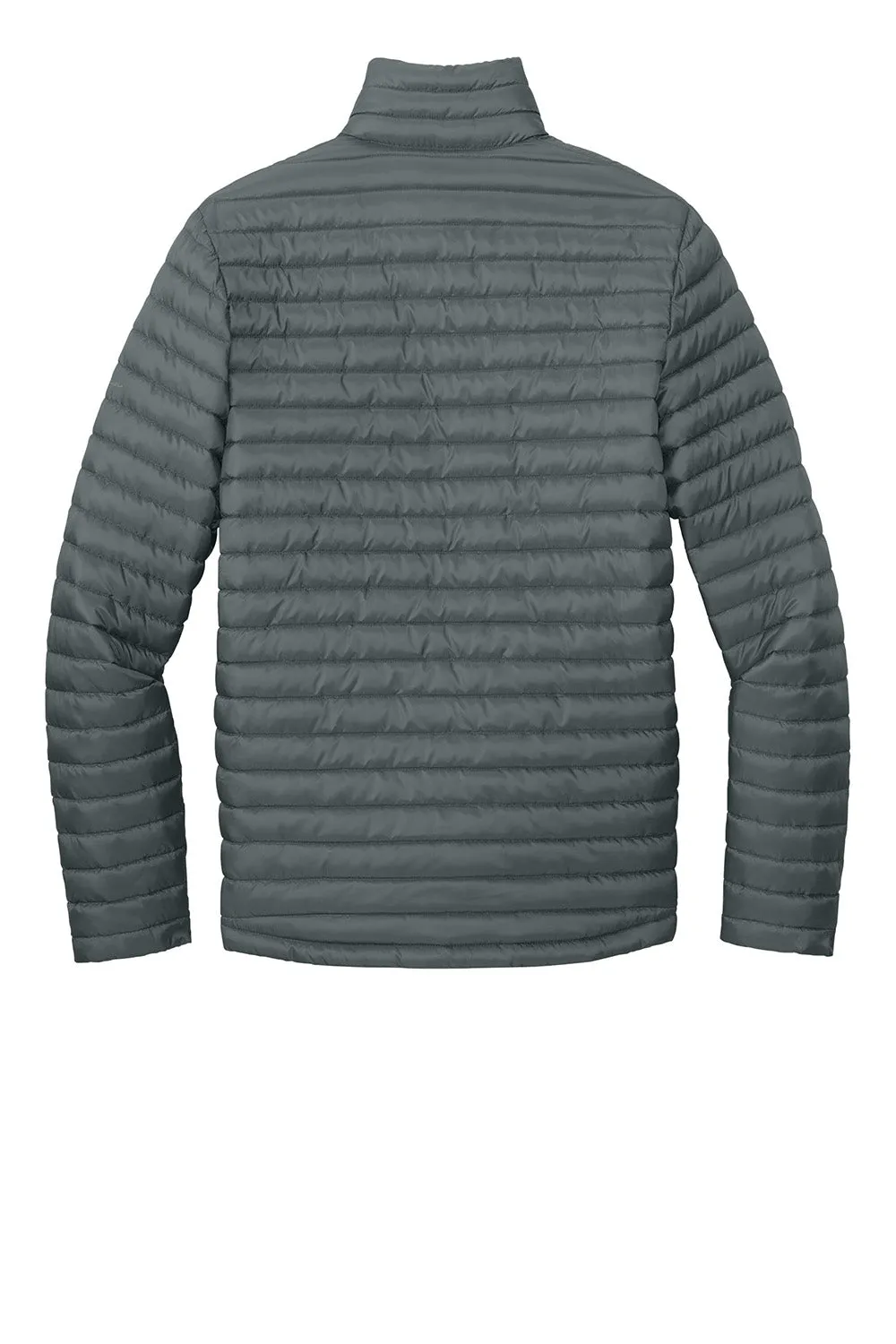 Eddie Bauer Mens Packable Quilted Water Resistant Full Zip Jacket - Metal Grey - New