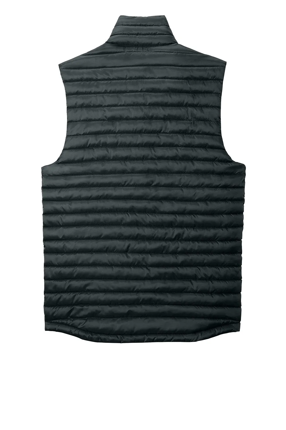 Eddie Bauer Mens Packable Quilted Water Resistant Full Zip Vest - Black - New