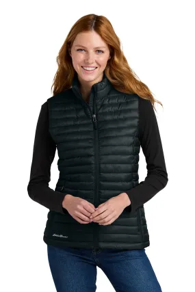 Eddie Bauer Womens Packable Quilted Water Resistant Full Zip Vest - Black - New