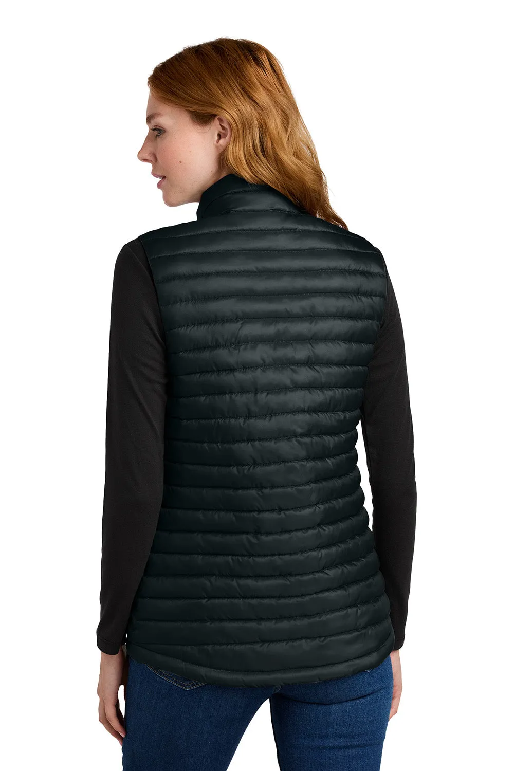 Eddie Bauer Womens Packable Quilted Water Resistant Full Zip Vest - Black - New