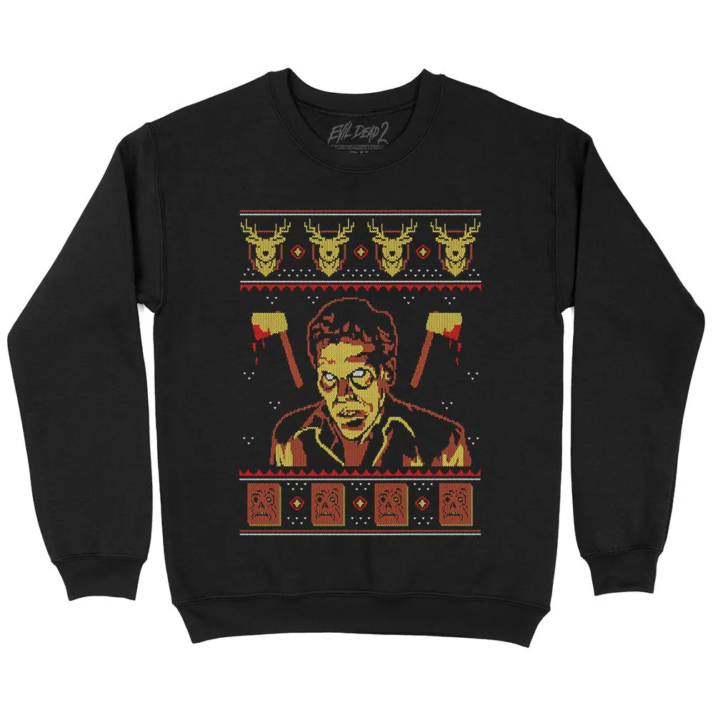 Evil Dead 2 Groovy Christmas Crewneck Sweatshirt