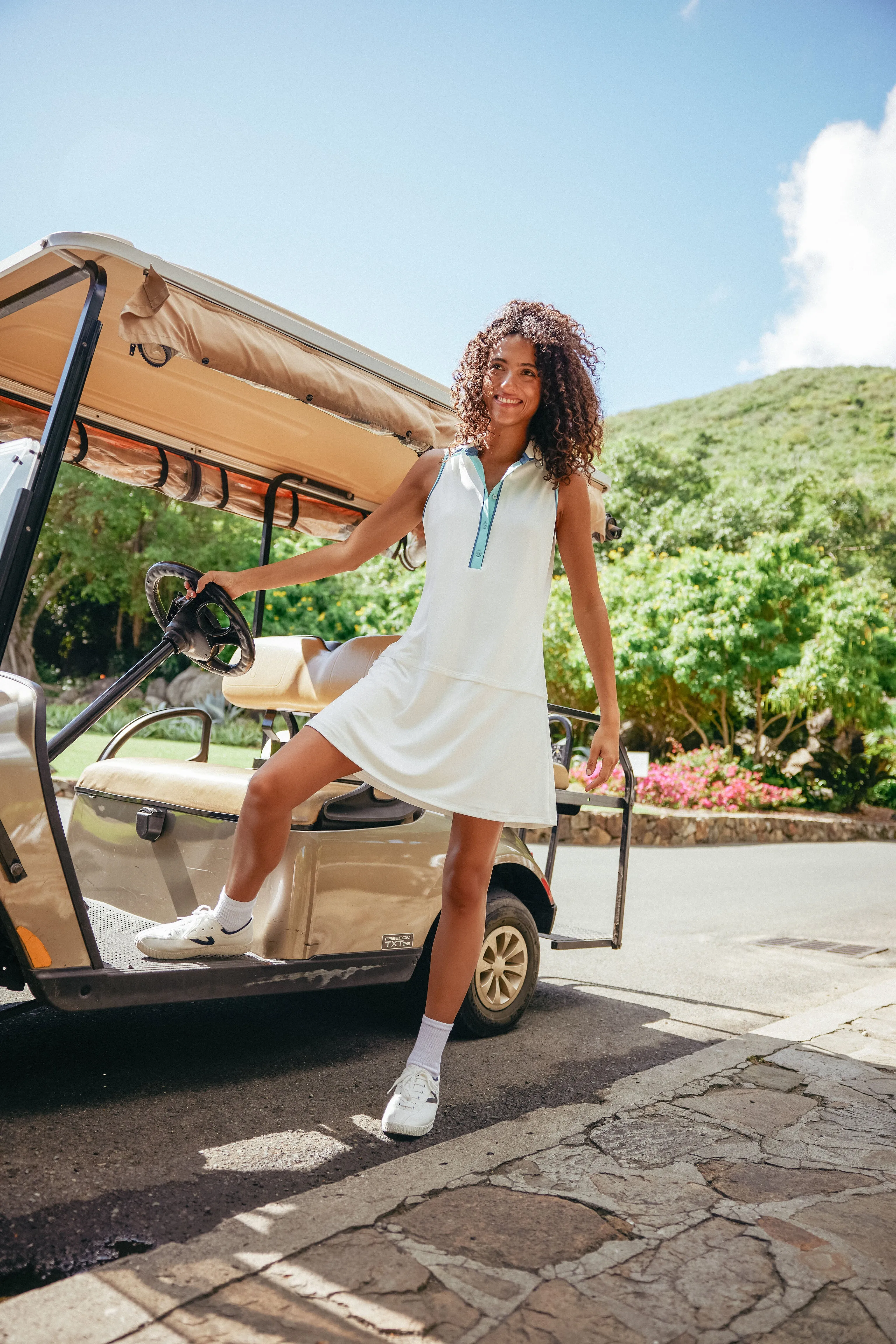 Lisbon Piped Sterling Tennis Dress