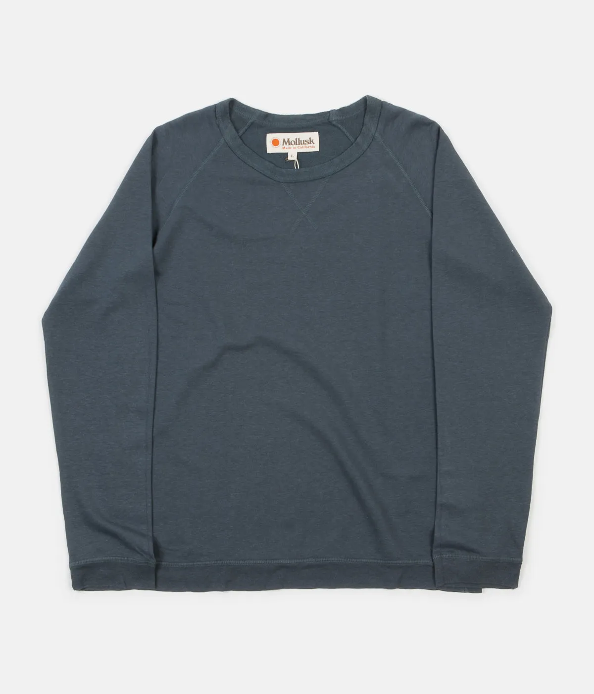 Mollusk Hemp Raglan Crewneck Sweatshirt - Indigo