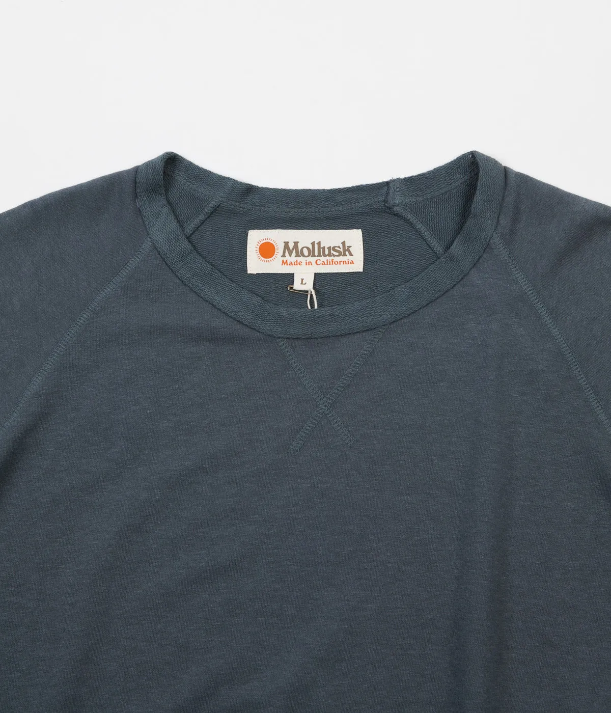 Mollusk Hemp Raglan Crewneck Sweatshirt - Indigo