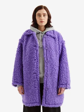 Stand Studio Gwen Coat Faux Fur Cloudy - Neon Violet