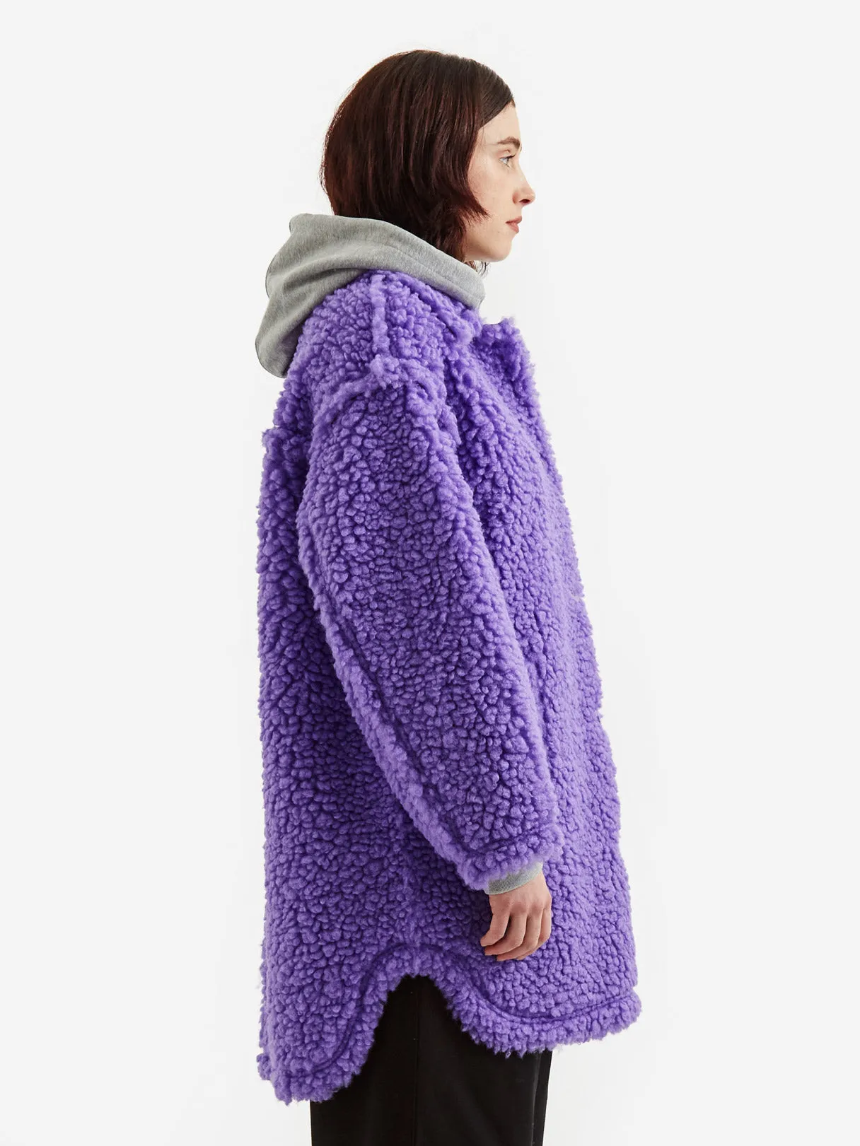 Stand Studio Gwen Coat Faux Fur Cloudy - Neon Violet