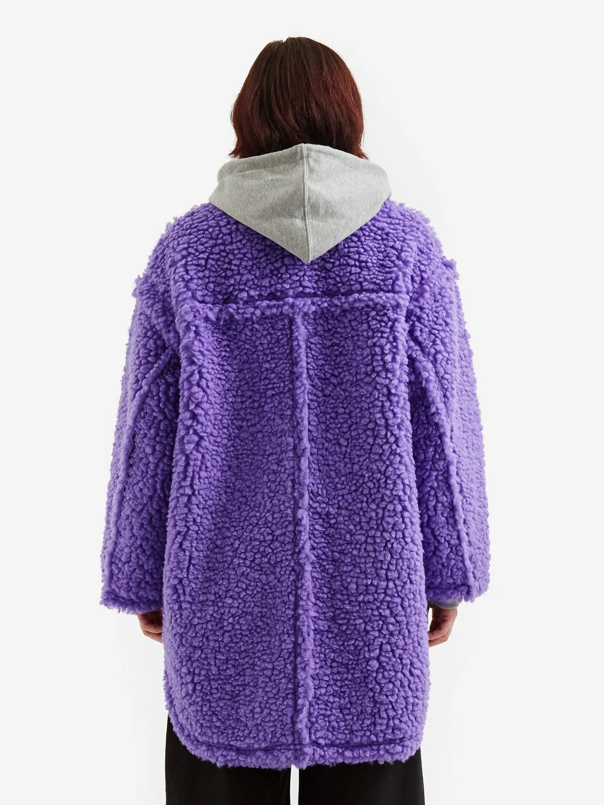 Stand Studio Gwen Coat Faux Fur Cloudy - Neon Violet